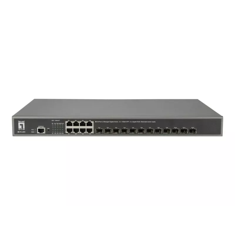 LevelOne GTL-2091 Valdomas L3 Gigabit Ethernet (10/100/1000) Pilkas
