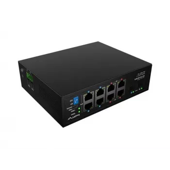 Tinklo komutatorius LANBERG ILGE-8P-2S-120 Light Industrial PoE 4xBT 4xAT 2xSFP DIN Nevaldomas Gigabit