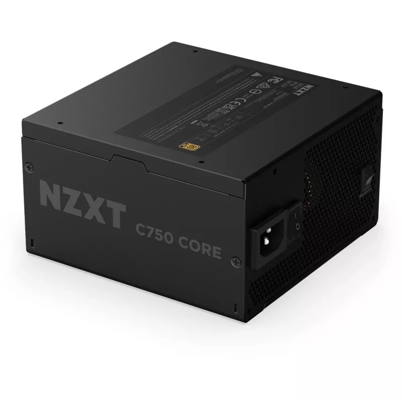 C750 GOLD CORE, PC maitinimo blokas juodas, 1x 12 kontaktų didelės galios GPU, 3x PCIe, kabelių valdymas, 750 W