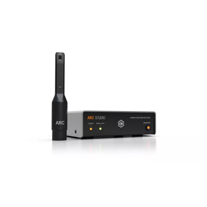 ik multimedia ARC Studio IP-ARC-STUDIO-IN garsiakalbiai, 50 W, 50 Ω išėjimo varža, 24 bitų / 96 kHz, juodi, 465 g
