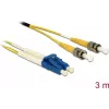 DeLOCK 84690 InfiniBand šviesolaidinis kabelis 3 m 2x LC 2x ST Geltonas