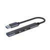 USB šakotuvas SAVIO AK-70, 7 prievadų USB 3.0, 4 naudojami prievadai, USB Type-A pagrindinis, 5 Gbit/s perdavimas, garantija 2 metai