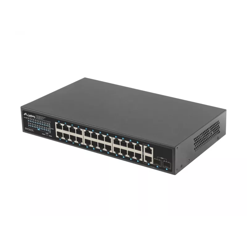 Unmanaged Switch Lanberg RSGE-24P-2GE-2S-250 24 prievadų skirtas montuoti į stovą