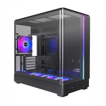 PC Case Montech KING 15 PRO Juoda — micro ATX / Mini-ITX midi tower