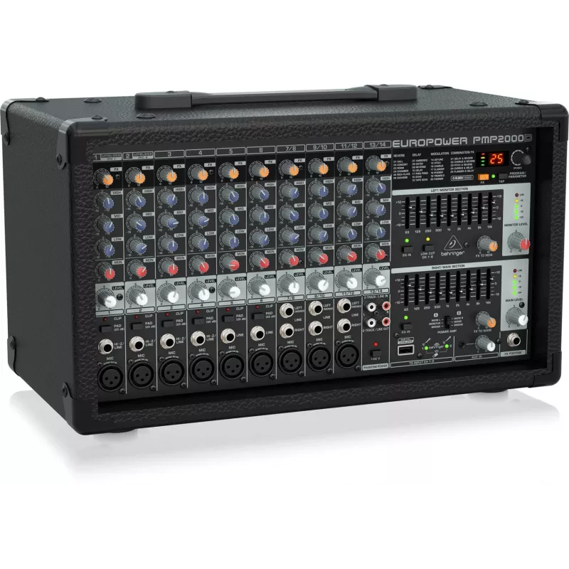 Behringer PMP2000D garso maišytuvas 14 kanalų 2000 W juodas