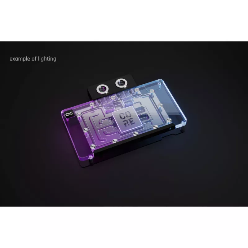 Grafikos plokštės vandens blokas „Alphacool RTX 5080 Phoenix Transparent Sidabrinė“ su galine plokšte