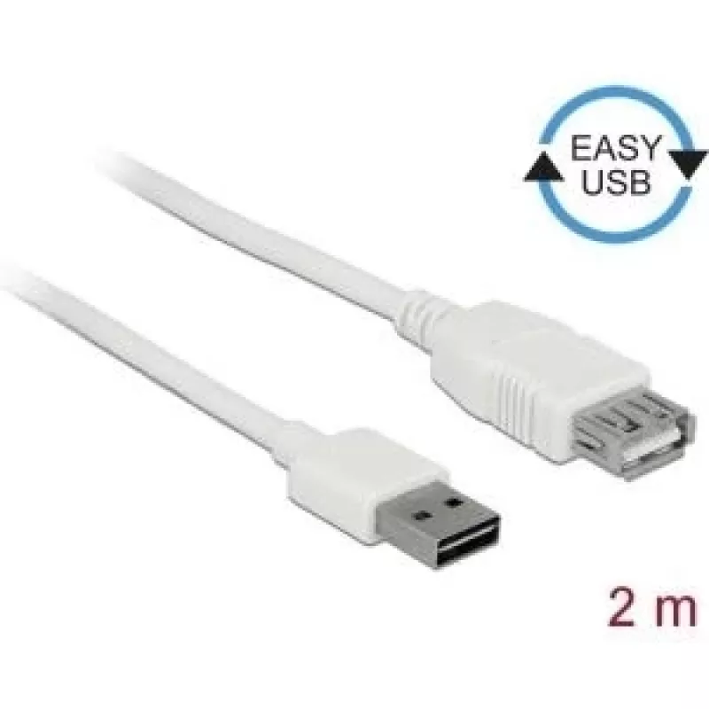 USB kabelis DeLOCK 85200 USB 2.0 2m Baltas