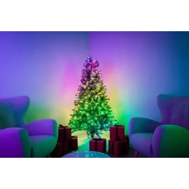 Iš anksto apšviesta kalėdinė eglutė Twinkly Regal Tree 1,50 m — 270 RGB šviesos diodų, Wi‑Fi ir Bluetooth, IP20, 36 W, žalias laidas