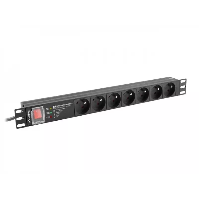 Maitinimo paskirstymo įrenginys PDU Lanberg PDU-PRO-07E-0200-BK