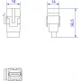 HDMI Keystone Jack Bachmann 918.0411 — HDMI 2.0 modulis, skirtas keystone sieninėms plokštėms ir pataiso plokštėms