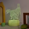 Stalinis LED šviestuvas MANTA SNL117RGB RGB 3D dinozaurų šviesos dekoracija
