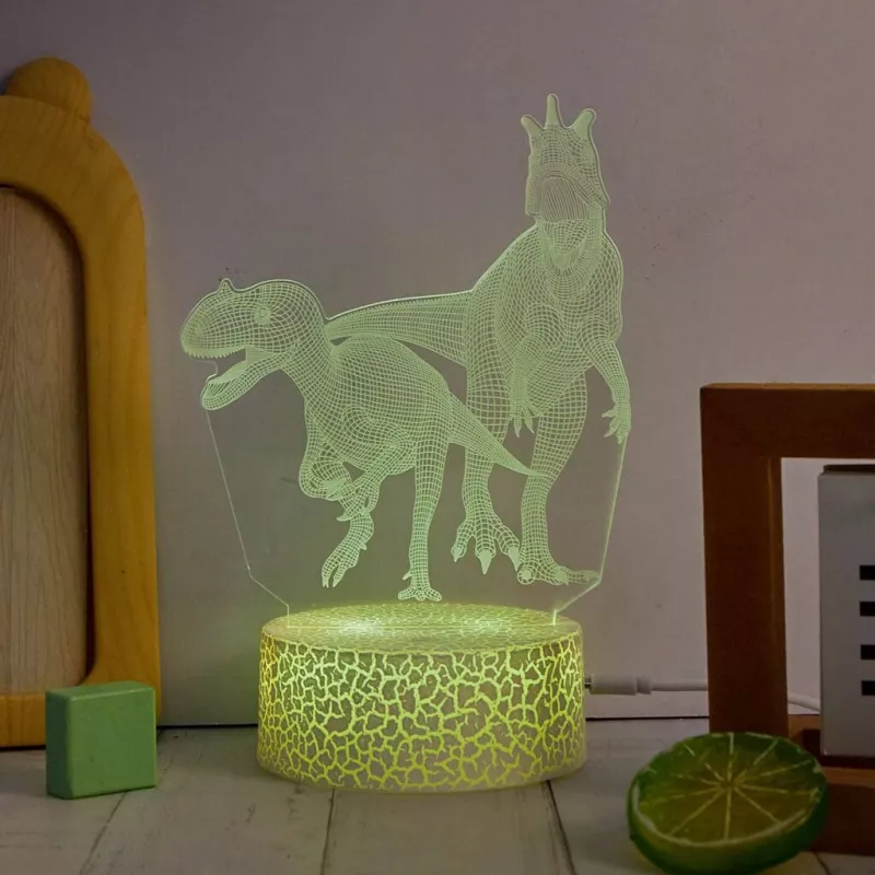 Stalinis LED šviestuvas MANTA SNL117RGB RGB 3D dinozaurų šviesos dekoracija