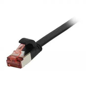 Synergy 21 komutacinis kabelis RJ45, CAT6 250 MHz, 0,15 m juodas, FTP(U/FTP), TPE(Superflex), plokščias, Synergy 21, - Skaitmeniniai/Duomenų tinklai