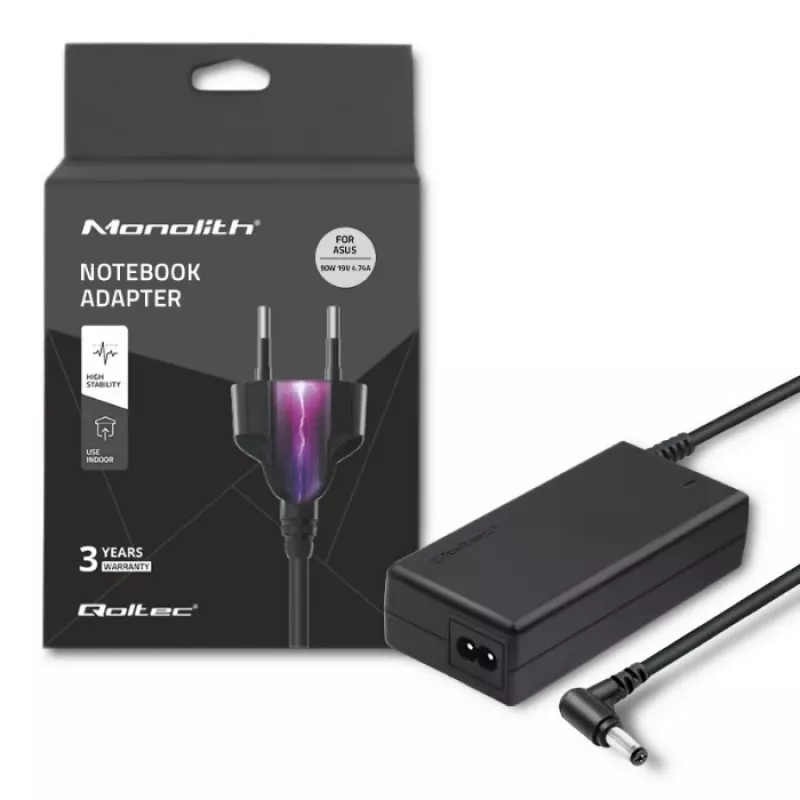 Qoltec 50071.90W maitinimo adapteris/keitiklis Vidinis Juodas