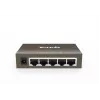 Nevaldomas komutatorius TENDA TEG1005D — 5x Gigabit RJ-45 prievadai, 10 Gbit/s perjungimo pajėgumas, pilkas