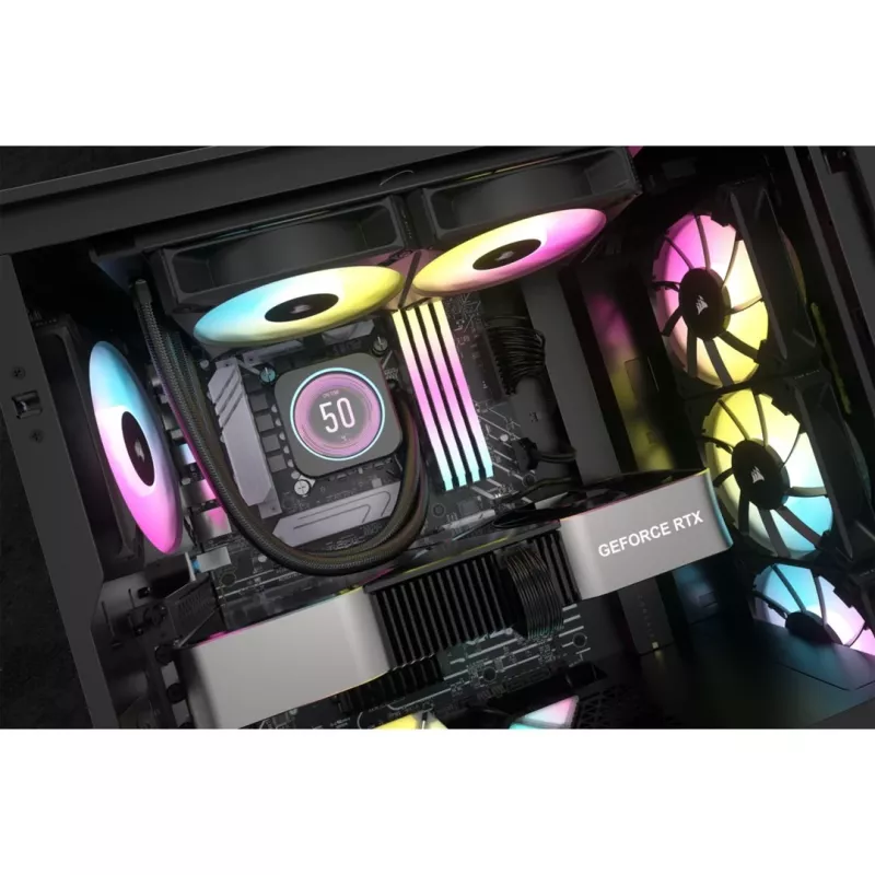 Corsair CW-9060074-WW kompiuterio aušinimo sistema Procesoriaus „viskas viename“ skysčio aušintuvas 12 cm Juoda 1 vnt.