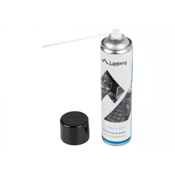 Suslėgto oro dulkių valytuvas LANBERG CG-600FL-001 — 600 ml, skirtas PC valymui, juoda/mėlyna/balta