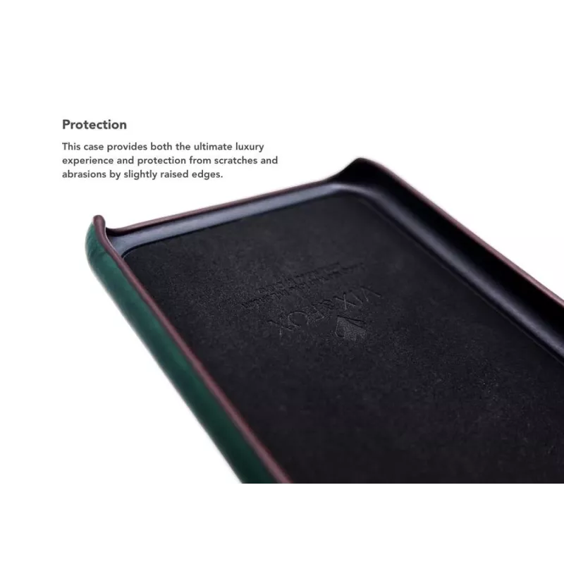 Telefono kortelių lizdo galinis korpusas VixFox, skirtas iPhone X / XS, miško žalios spalvos apsauginis galinis dangtelis su kortelių kišene