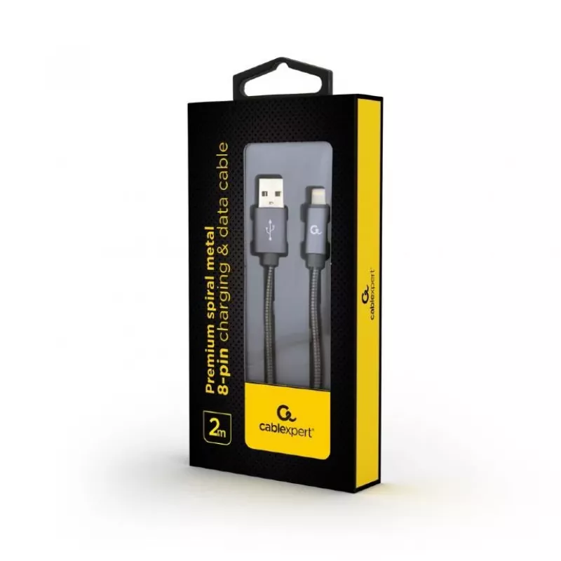 Lightning laidas Cablexpert CC-USB2S-AMLM-2M-BG