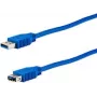USB laidas e+p CC 318/1 USB 3.2 Gen 1 1.5 m mėlynas