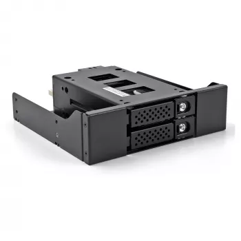 Kaupimo įrenginio dėklas DeLOCK plonas Bay Mobile Rack 2 x 2,5 colio U.2 NVMe SSD juodas