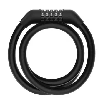 Kabelinė spyna Xiaomi BHR6751GL, skirta paspirtukui, 1,2 m ilgio, 1,2 cm skersmens, kodinis užraktas, juoda