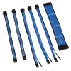 Pintų kabelių ilginimo rinkinys Kolink Core Adept — 20+4pin, 8pin, 4+4pin, 3×6+2pin, mėlynas, PET apvalkalas