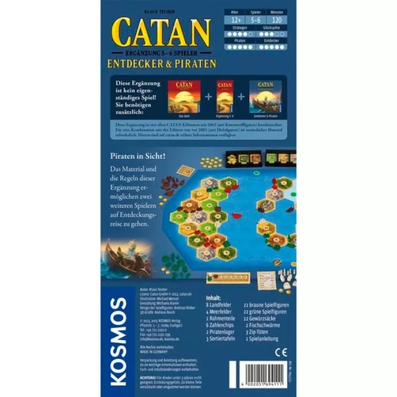 Catan – „Tyrinėtojai ir piratai“ plėtinys, stalo žaidimo plėtinys