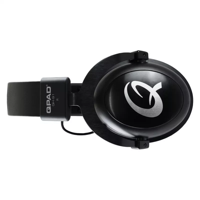 Ausinės QPAD QH-91 laidinės, ant galvos, aplink ausis, 15–25000 Hz, 2 m laidas, juodos