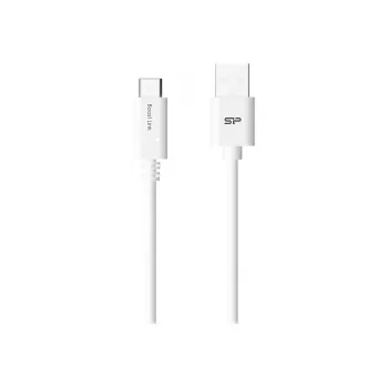 USB laidas Silicon Power Boost Link PVC LK10AC 1m USB A USB C balta