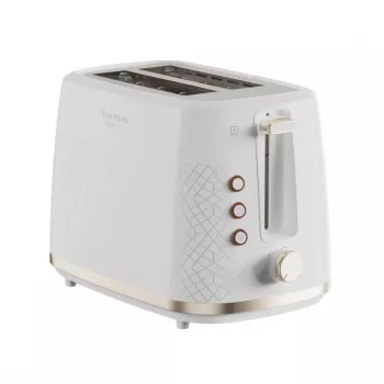 Skrudintuvas Taurus TO800P 2 riekių 800 W baltas su mygtukų ir sukamojo valdymo funkcijomis