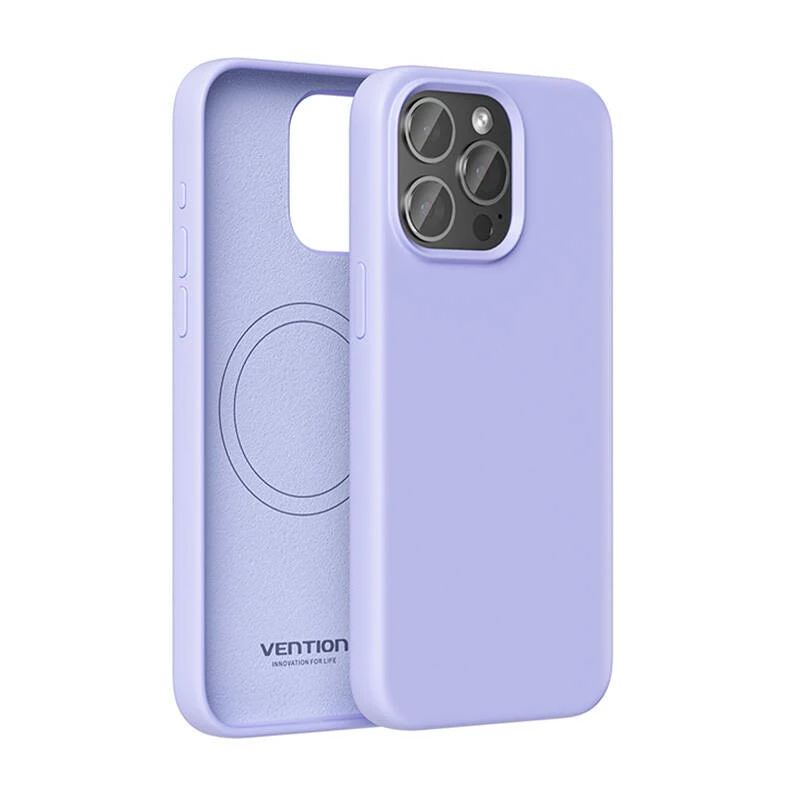 Telefono dėklas Vention Silicone Case KUFV0-40 skirtas iPhone 15 Pro Max, violetinis, silikoninis minkštas lieknas