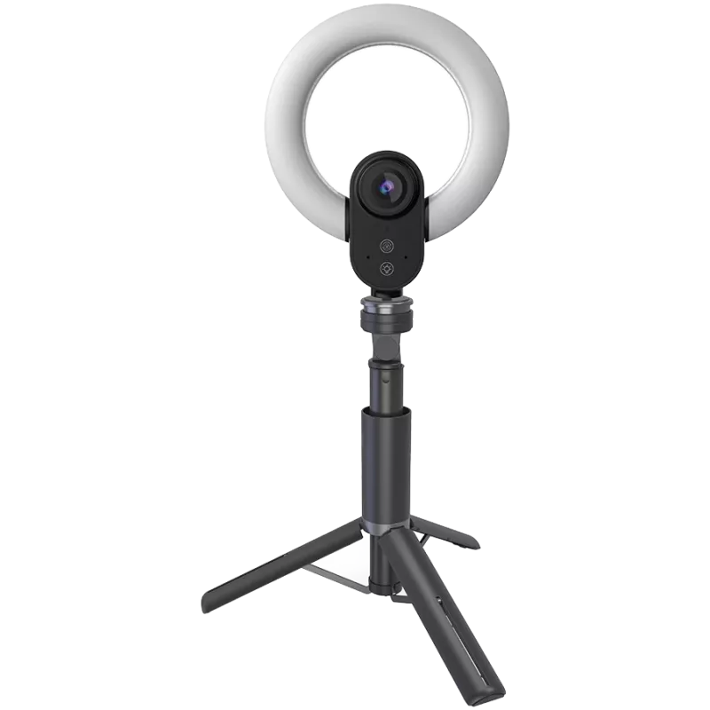 LORGAR Circulus 910, srautinė internetinė kamera, 5MP 2592X1944 maksimali raiška, iki 60 kadrų per sekundę, 1/2,8, Sony STARVIS CMOS vaizdo jutiklis, viso stiklo objektyvas, 5,5 colių įmontuotas žiedinis apšvietimas (1700–14 000 K), sulankstomas trikojis,