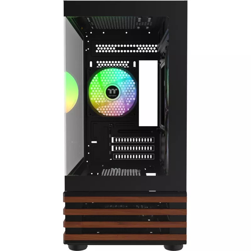 PC Micro Tower Thermaltake View 170 WS ARGB — Micro chassis, Juoda, supports PS2 PSU, 2x 120 mm side + 1x 120 mm rear fans, 2.5/3.5 inch HDD