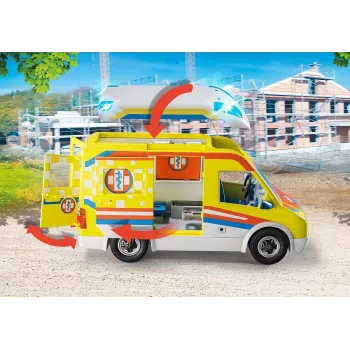 Playmobil 71202 City Life greitosios pagalbos automobilis su šviesomis ir garsu, žaislinis rinkinys, tinka nuo 4 metų, vienas