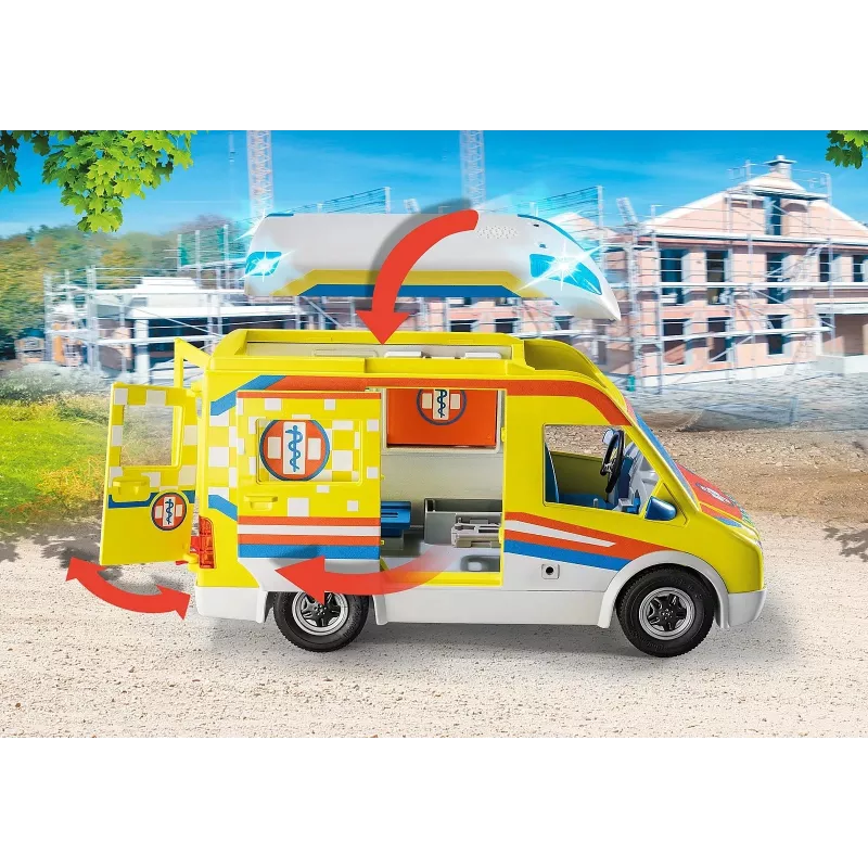 Playmobil 71202 City Life greitosios pagalbos automobilis su šviesomis ir garsu, žaislinis rinkinys, tinka nuo 4 metų, vienas