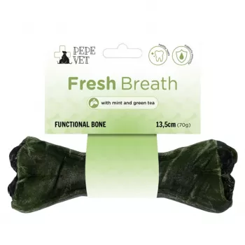 Funkcinis šunų skanėstas PAKA ZWIERZAKA Pepe Vet Bone Fresh Breath, kramtoma jautiena, 70 g, be grūdų, suaugusiems šunims