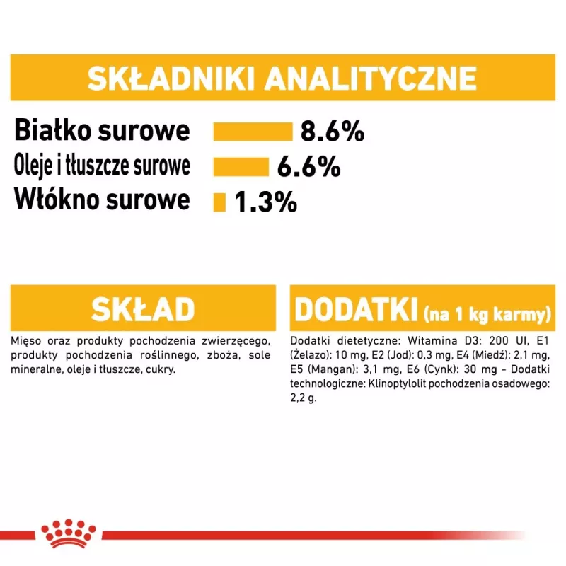 Šlapias šunų ėdalas Royal Canin Dermacomfort Adult 85 g pakelis — jautriai odai, paukštienos skonio, 78 % drėgmės