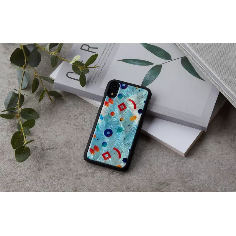 Apsauginis telefono dėklas iKins, skirtas iPhone XR — Juoda Poppin Rock dizainas