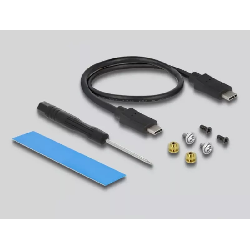 SSD korpusas DeLOCK išorinis USB Type-C Combo korpusas M.2 NVMe PCIe arba SATA SSD