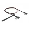 USB laidas DeLOCK EASY-USB 2.0 Type-A į Micro-B vyriškas 0,5 m juodas