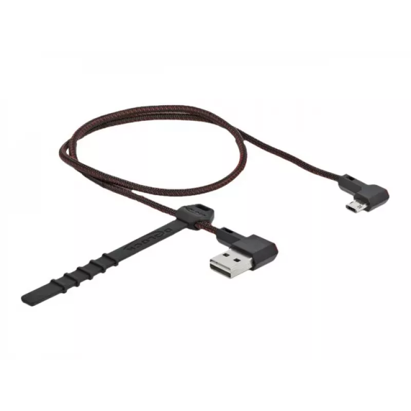 USB laidas DeLOCK EASY-USB 2.0 Type-A į Micro-B vyriškas 0,5 m juodas