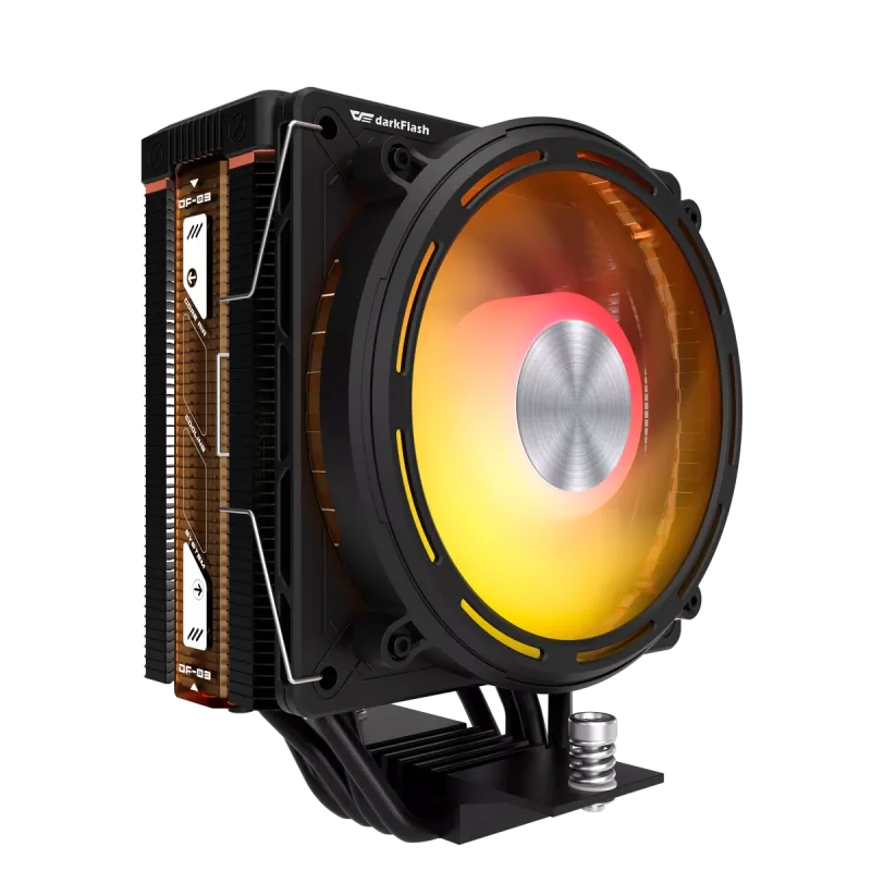 CPU aktyvusis aušintuvas Darkflash E400 (juodas) — bokštinis oro aušintuvas procesoriams