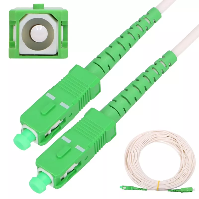Patchcord Extralink SC/APC–SC/APC Singlemode G.657.A2 3 mm Simplex LSOH 10 m, white