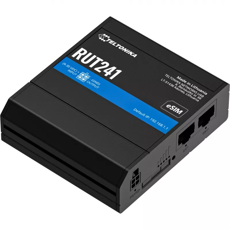 TELTONIKA NETWORKS RUT241 eSIM GLOBAL pramoninis maršrutizatorius (RUT241230000)
