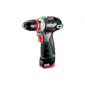 Pistolinės rankenos grąžtas Metabo PowerMaxx BS BL Q, 12V, 2Ah, 1500 RPM, 900g