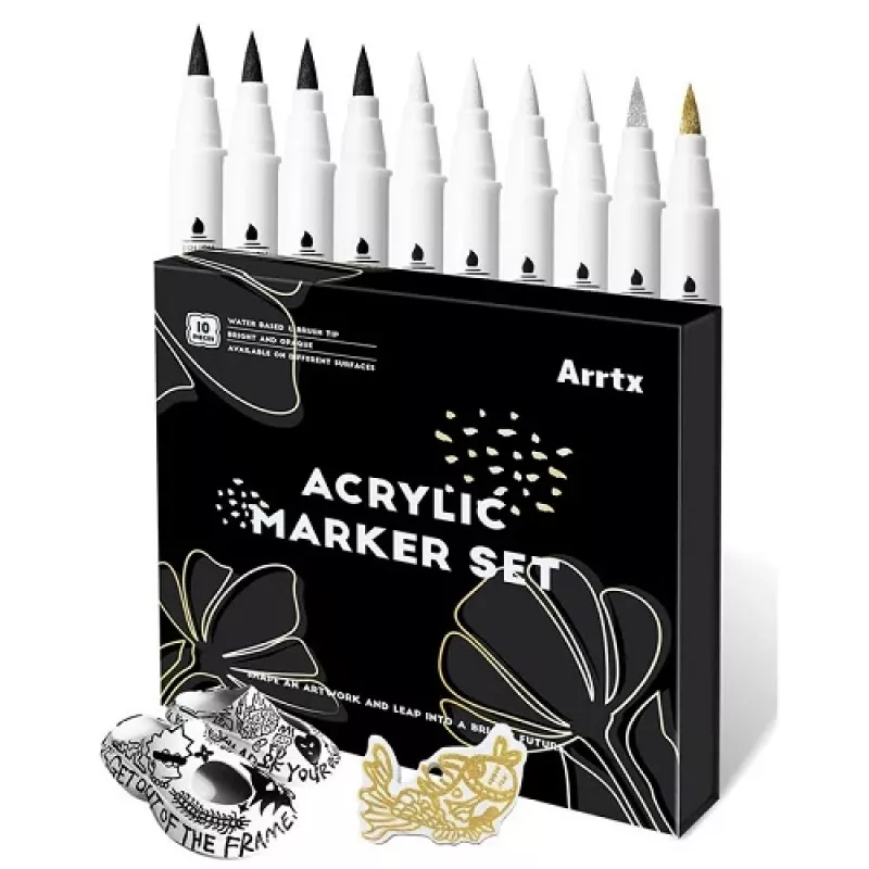 Akriliniai žymekliai Arrtx LC303601 rinkinys 10 vnt., 4 spalvos