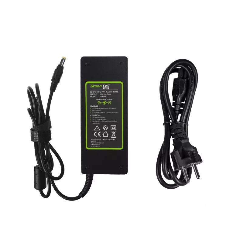 Green Cell AD14P maitinimo adapteris/keitiklis, naudojimui patalpose, 90 W, juodas