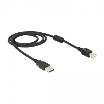 USB kabelis DeLOCK 83566 USB 2.0 1 m USB A USB B juodas