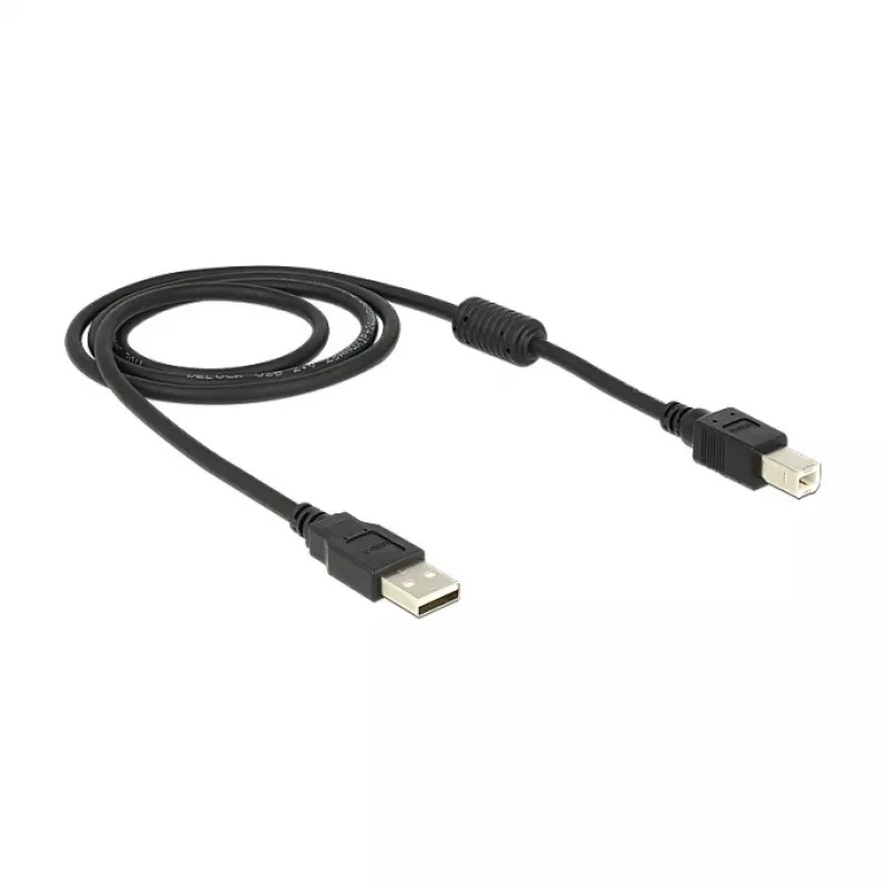 USB kabelis DeLOCK 83566 USB 2.0 1 m USB A USB B juodas